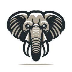 Head of Elephant Logo Design vector element illustration