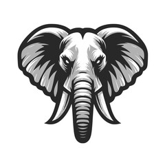 Head of Elephant Logo Design vector element illustration