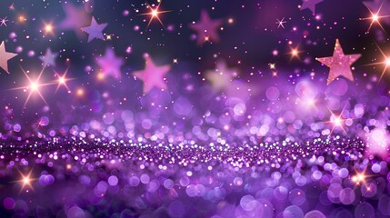 Christmas-themed purple background adorned with twinkling lights and delicate snowflakes, featuring a cozy winter ambiance