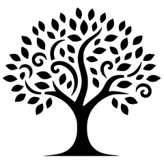 Tree logo silhouette