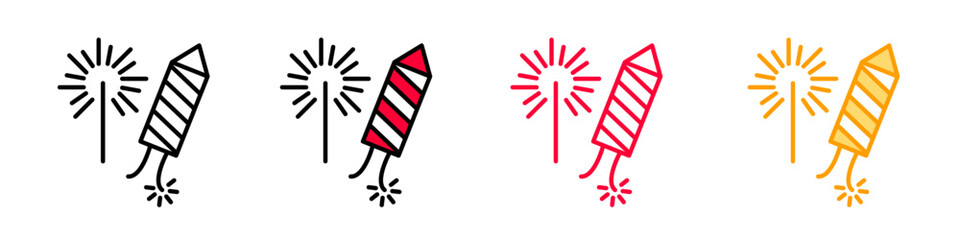 Carnival Fireworks Display Icon for Festive Celebrations