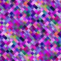 Seamless diagonal square pattern background - colorful abstract vector illustration