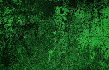 Obraz premium A textured green grunge background with dark patches and rough surface