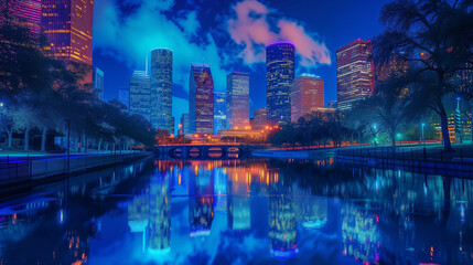 Houstons Skyline Mirage art