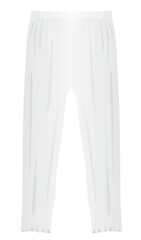 White stretch pants. vector illustration