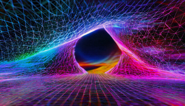 四次元空間をイメージした抽象的なイラスト