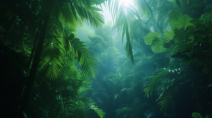 Fototapeta na wymiar Lush Martinique Rainforest