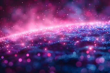 Purple and Blue Abstract Background With Blurry Lights