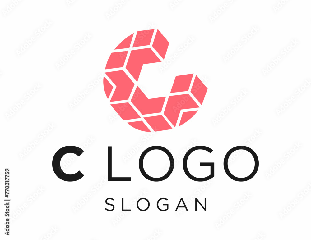 Fototapete logo about letter c care on a white background. created using the coreldraw application.