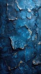 Cracked blue paint on a wall ,Abstract background and texture for design Black dark navy blue texture background for design ,Toned rough concrete surface