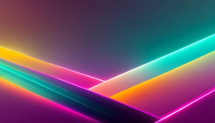 Background with abstract shapes and iridescent colors with yellow, pink, green, orange. Wallpaper for screen savers of TV, monitor, PC. Banner header image.