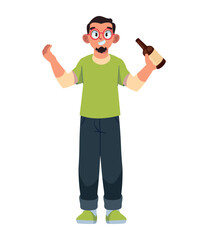 stag party man with drink