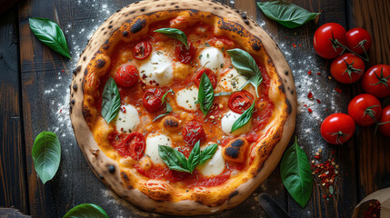 Neapolitan Pizza Evening - obrazy, fototapety, plakaty
