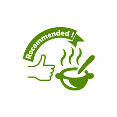 Recommended food icon design vector illustration