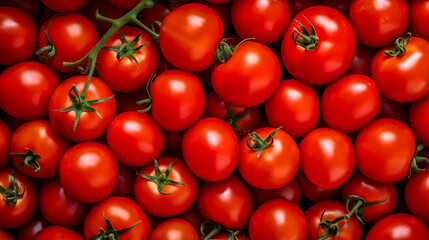 Tomatoes background. View from above.