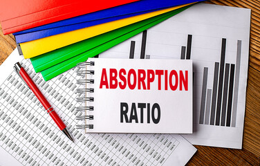 ABSORPTION RATIO text on notebook with folder on chart