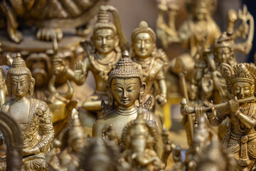 A handmade brass idol of Lord Buddha is a stunning piece of art that blends craftsmanship with...
