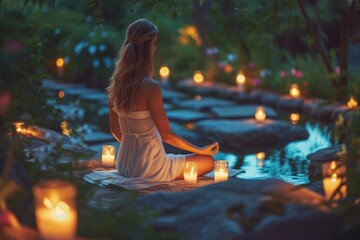 Tranquil Evening Yoga: Connecting Mind, Body, and Garden