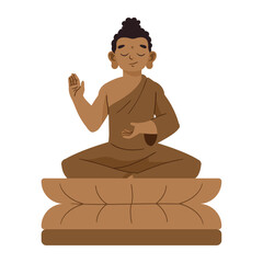 waisak buddha in lotus pose