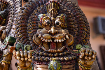 A handmade wooden idol of Hindu god sounds like a beautiful tribute to the deity's revered presence...