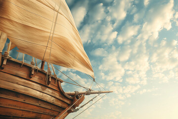 Ancient Sailing Vessel - obrazy, fototapety, plakaty