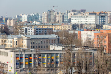 Residential development of Kalininsky district in St Petersburg, Russia