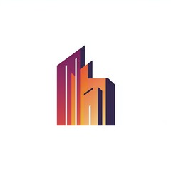 building flat minimalist logo icon