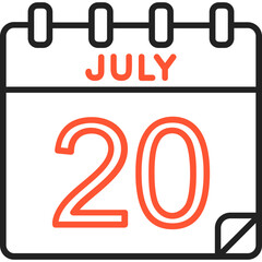 20 July Vector Icon Design