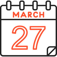 27 March Vector Icon Design