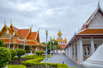 Metal Castle at Wat Rachanutda Worawiharn, Bangkok, Thailand.
