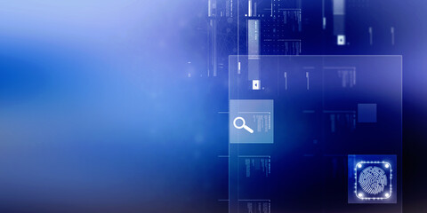 Fingerprint Scanning Technology Concept 2d Illustration