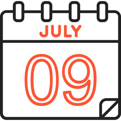 9 July Vector Icon Design