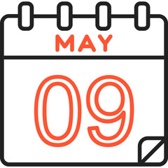 9 May Vector Icon Design