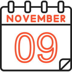 9 November Vector Icon Design