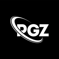 PGZ logo. PGZ letter. PGZ letter logo design. Initials PGZ logo linked with circle and uppercase monogram logo. PGZ typography for technology, business and real estate brand.