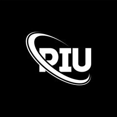 PIU logo. PIU letter. PIU letter logo design. Initials PIU logo linked with circle and uppercase monogram logo. PIU typography for technology, business and real estate brand.