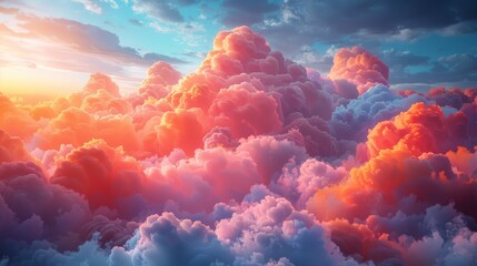 sky and cloudscape created with Generative AI Technology, ai, generative - obrazy, fototapety, plakaty