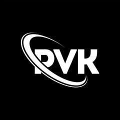 PVK logo. PVK letter. PVK letter logo design. Initials PVK logo linked with circle and uppercase monogram logo. PVK typography for technology, business and real estate brand.