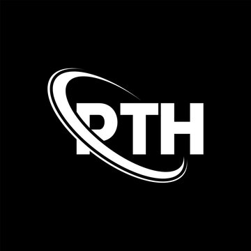 PTH logo. PTH letter. PTH letter logo design. Initials PTH logo linked with circle and uppercase monogram logo. PTH typography for technology, business and real estate brand.