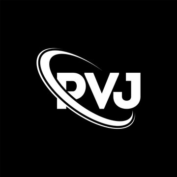 PVJ logo. PVJ letter. PVJ letter logo design. Initials PVJ logo linked with circle and uppercase monogram logo. PVJ typography for technology, business and real estate brand.