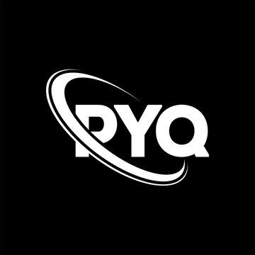 PYQ logo. PYQ letter. PYQ letter logo design. Initials PYQ logo linked with circle and uppercase monogram logo. PYQ typography for technology, business and real estate brand.