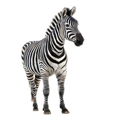 Zebra isolated on transparent PNG background