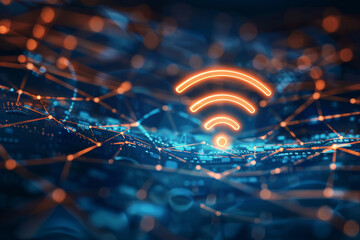 digital icon of a wifi symbol