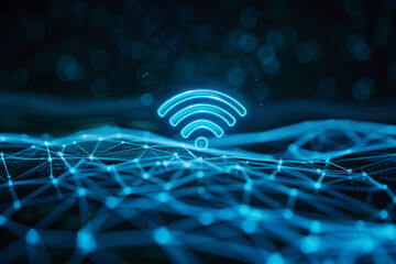 digital icon of a wifi symbol