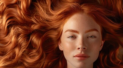 People Photography: Portrait of a Woman with Fiery Red Hair and Freckles