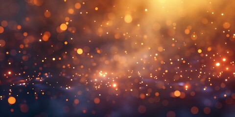 Abstract golden bokeh background with shimmering lights creating a warm and festive atmosphere perfect for celebrations