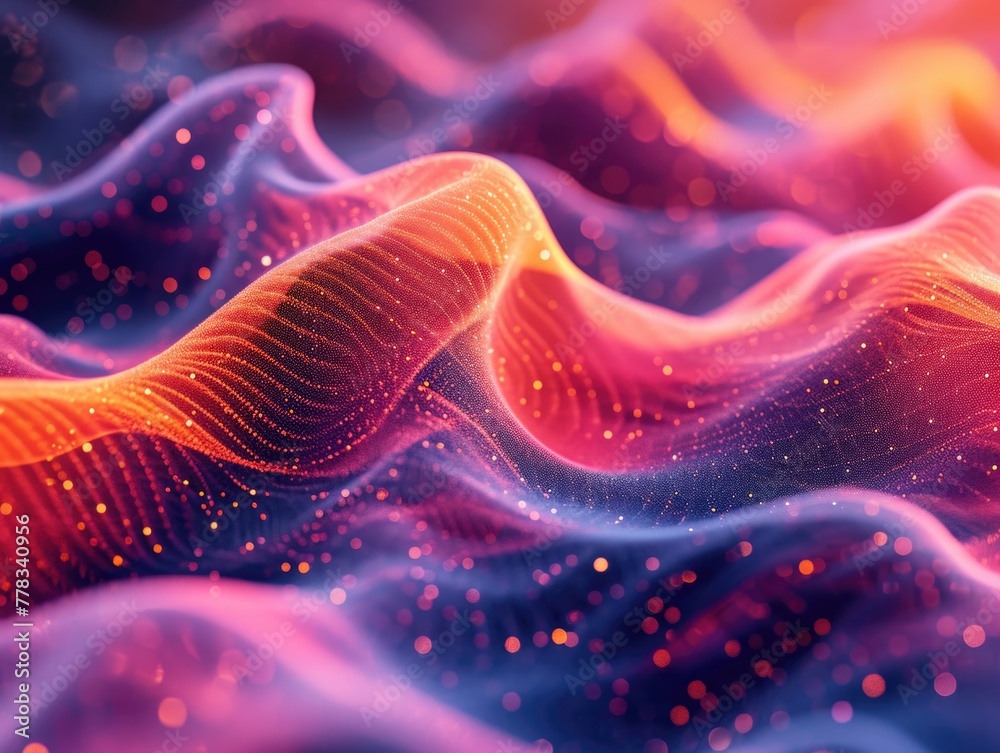 Fototapete a computer generated image depicting the powerful and dynamic motion of a wave.
