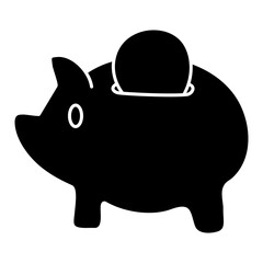 Modern design icon of piggy bank

