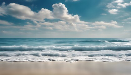 Fototapeta premium Seaside Serenity: Captivating Aerial Perspective of a Tranquil Shoreline