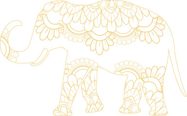 This is simple and vector Elephant Mandala Background and it is editable.